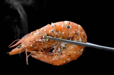 Izgara karides Barbekü stili