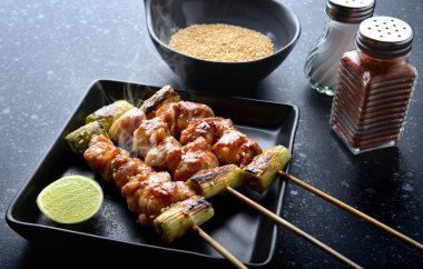 Japon tavuk ızgara Yakitori .