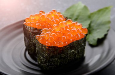 Somon Yumurta veya Ikura Japon tarzı.