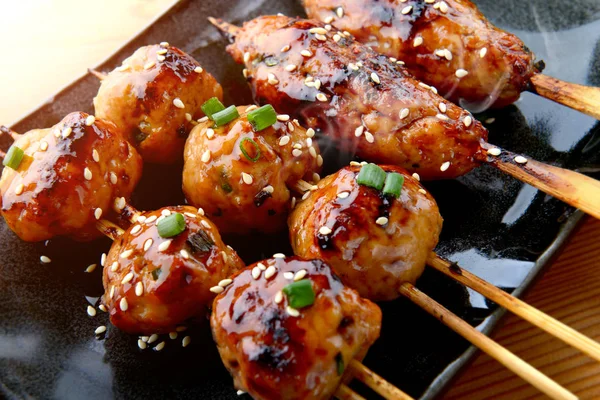 Japonez carne grill tsukune . — Fotografie, imagine de stoc