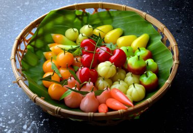 Meyve şekli tatlı veya göz choop Tayland.