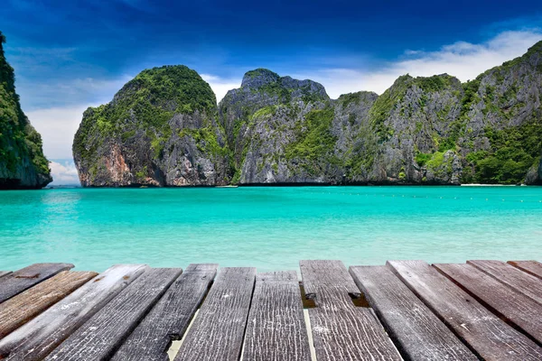 Bahía Maya Isla Phiphi Leh Andaman Foto Del Paisaje Marino — Foto de Stock