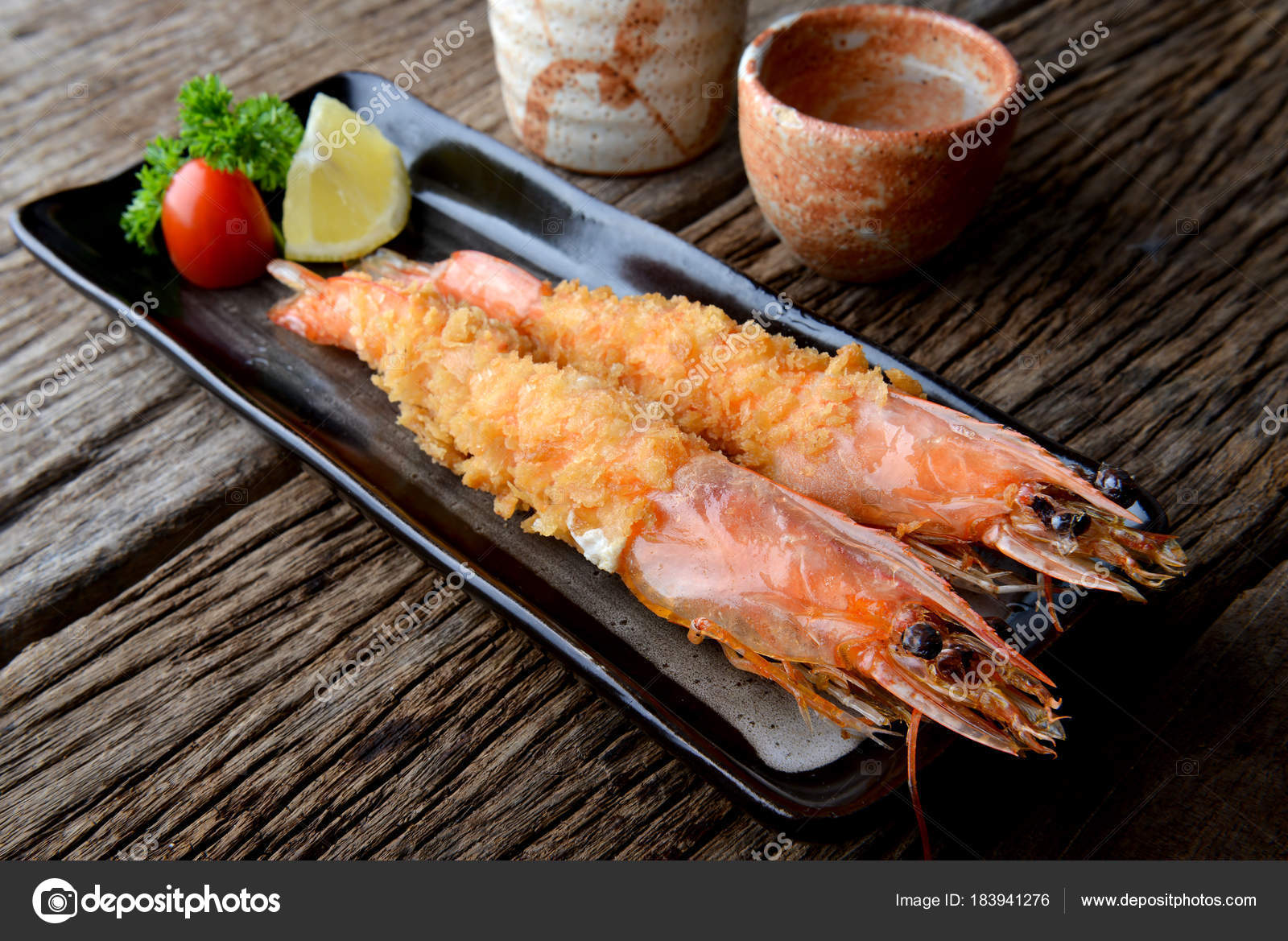 Deep fried shrimp in Japanese style. — Stock Photo ©