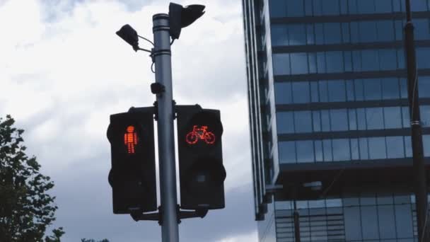 市区的交通灯 — 图库视频影像