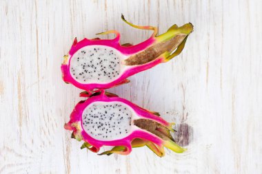 Dragon meyve kesme kesit yakın çekim