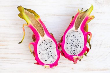 Dragon meyve kesme kesit yakın çekim