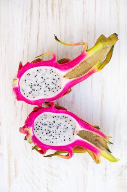 Dragon meyve kesme kesit yakın çekim