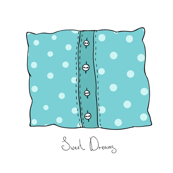 Travesseiro com botões. Ilustração do vetor almofada . — Vetor de Stock