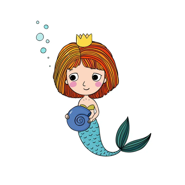 Güzel küçük deniz kızı. Siren.