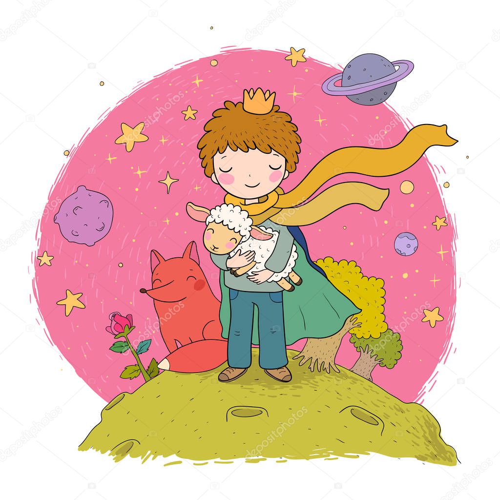 The Little Prince.A fairy tale about a boy, a rose, a planet and a fox.