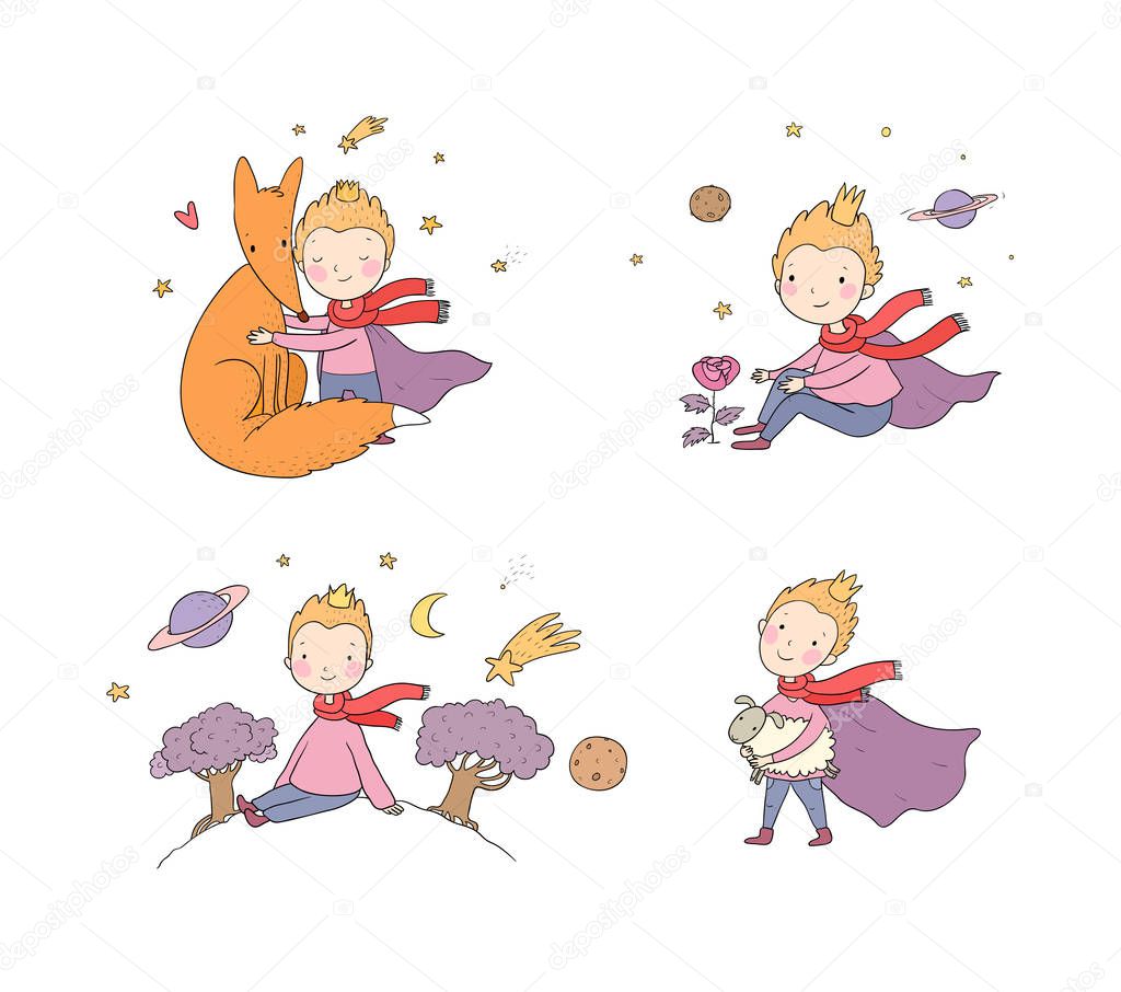 The Little Prince.A fairy tale about a boy, a rose, a planet and a fox.