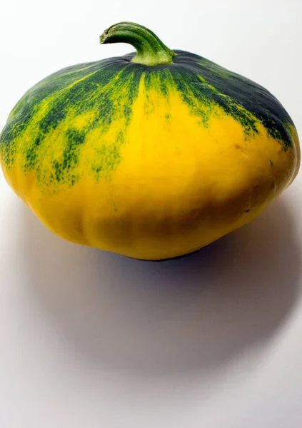Spotted patty squash on a white background. — Stock Photo, Image