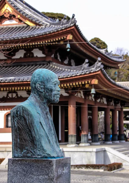 Temple Dans Style Chinois Buste Homme Kamakura Japon 2013 — Photo