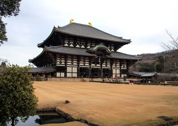 Grande Salle Bouddha Grand Temple Oriental Nara Japon — Photo