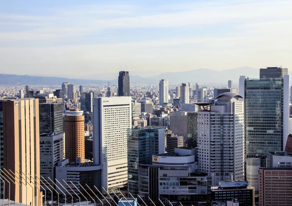 Подорожі Повсюди Японії Архітектура Японії Вид Місто Даху Хмарочоса Осаці — стокове фото