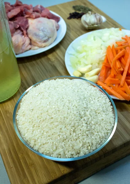 Berühmtes Gericht Aus Asien Asiatisches Essen Gerichte Mit Reis Zutaten — Stockfoto