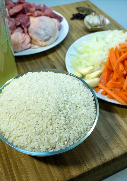 Berühmtes Gericht Aus Asien Asiatisches Essen Gerichte Mit Reis Zutaten — Stockfoto