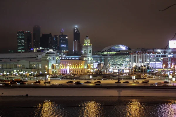 2012 Moscow Russia Moscow Cityscape Tonight Travel Russia — Stock Photo, Image