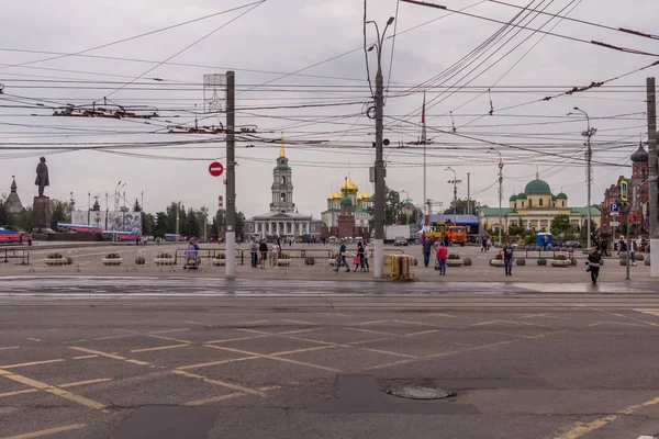 2019 Tula Rusia Paisaje Urbano Héroe Ciudad Rusa Con Monumento —  Fotos de Stock
