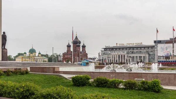 2019 Tula Ryssland Stadsbild Rysk Hjälte Stad Med Kyrka Fyrkantig — Stockfoto