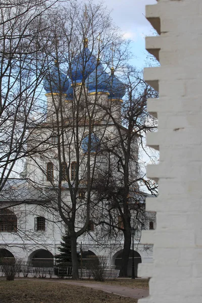 Cihlová Zeď Chrám Kazaňské Ikony Matky Boží Kostel Století Xvii — Stock fotografie