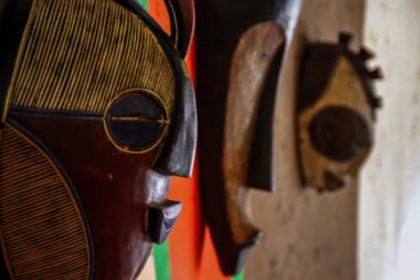 2011,05.29, Maloyaroslavets, Rusya. otantik maskeler ve halk sanatı oyuncakları.