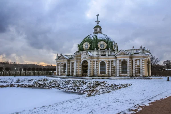 Homestead Barlangja Kuskovo Parkban Télen Látnivalók Orosz Királyi Idő — Stock Fotó