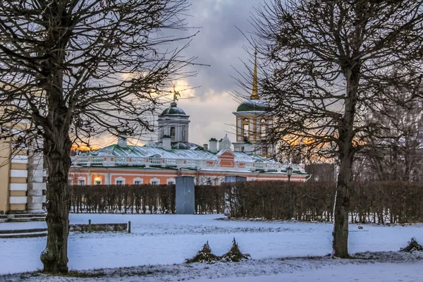 Manor Palace Kuskovo Winter Moscow Russia View Pond Travel Russia — Stock Photo, Image