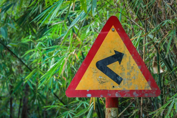 road sign in the jungle of vietnam