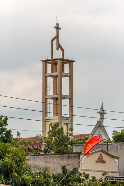 2015 Phan Thiet Wietnam Wieczorny Krajobraz Kościołem Tle Wieczornego Nieba — Zdjęcie stockowe