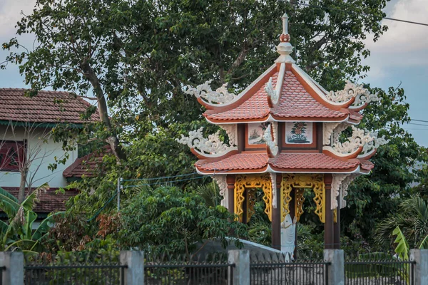 2015 Phan Thiet Wietnam Wieczorny Krajobraz Kościołem Tle Wieczornego Nieba — Zdjęcie stockowe