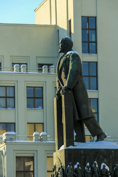 2012 Minsk Belarus Standbeeld Van Politicus Van Ussr Vladimir Lenin — Stockfoto