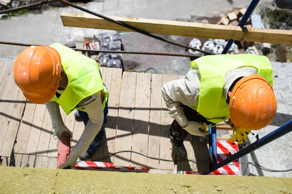 Arbeiter Bauarbeiter Hochbau — Stockfoto