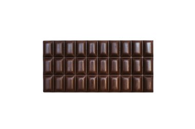 Esnaf biyo beyaz zemin üzerine çikolata