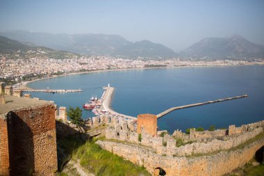 Kızıl Kule kule Alanya Yarımadası'nda, Antalya bölgesinde, Türkiye, Asya. Ünlü turizm hedef. Osmanlı İmparatorluğu.