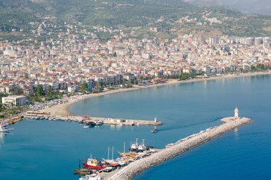 Kızıl Kule kule Alanya Yarımadası'nda, Antalya bölgesinde, Türkiye, Asya. Ünlü turizm hedef.