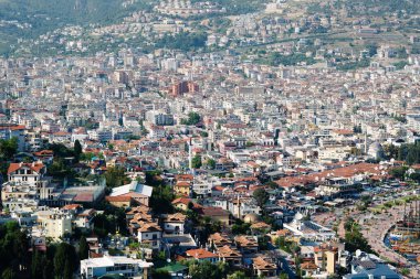 Kızıl Kule kule Alanya Yarımadası'nda, Antalya bölgesinde, Türkiye, Asya. Ünlü turizm hedef.