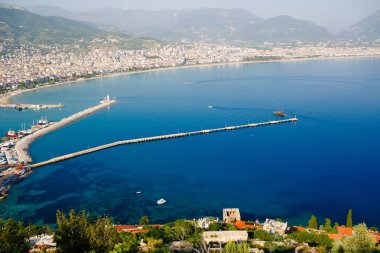 Kızıl Kule kule Alanya Yarımadası'nda, Antalya bölgesinde, Türkiye, Asya. Ünlü turizm hedef.