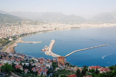 Kızıl Kule kule Alanya Yarımadası'nda, Antalya bölgesinde, Türkiye, Asya. Ünlü turizm hedef.
