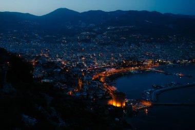 Kızıl Kule kule Alanya Yarımadası'nda, Antalya bölgesinde, Türkiye, Asya. Ünlü turizm hedef.