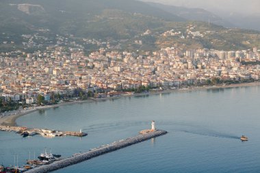 Kızıl Kule kule Alanya Yarımadası'nda, Antalya bölgesinde, Türkiye, Asya. Ünlü turizm hedef.