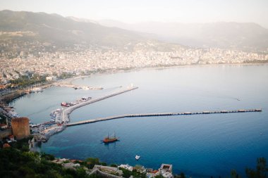 Kızıl Kule kule Alanya Yarımadası'nda, Antalya bölgesinde, Türkiye, Asya. Ünlü turizm hedef.