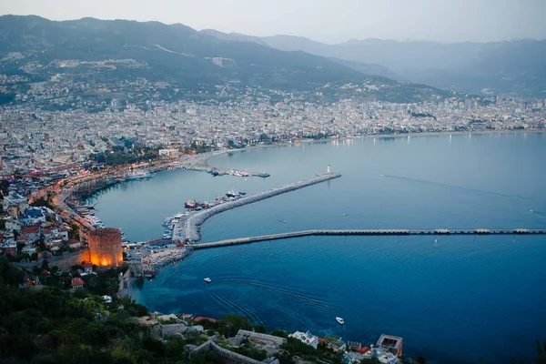 Alanya Félsziget Antalya District Törökország Asia Kizil Kule Torony Híres — Stock Fotó