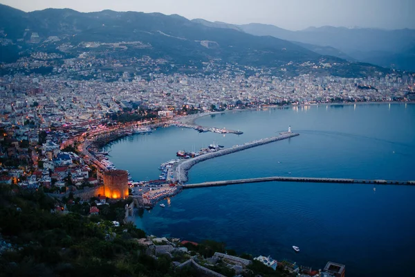 Kizil Kule Tower Alanya Peninsula Antalya District Turkey Asia Famous — Stock Photo, Image