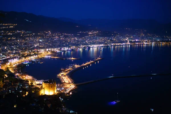 Torre Kizil Kule Península Alanya Distrito Antalya Turquia Ásia Destino — Fotografia de Stock