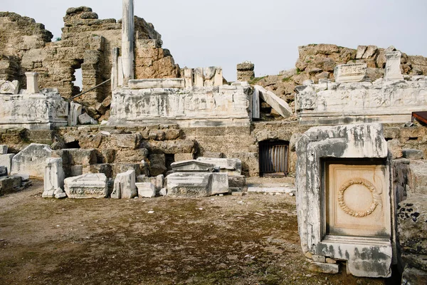 Ruinas Del Viejo Teatro Side Turquía —  Fotos de Stock