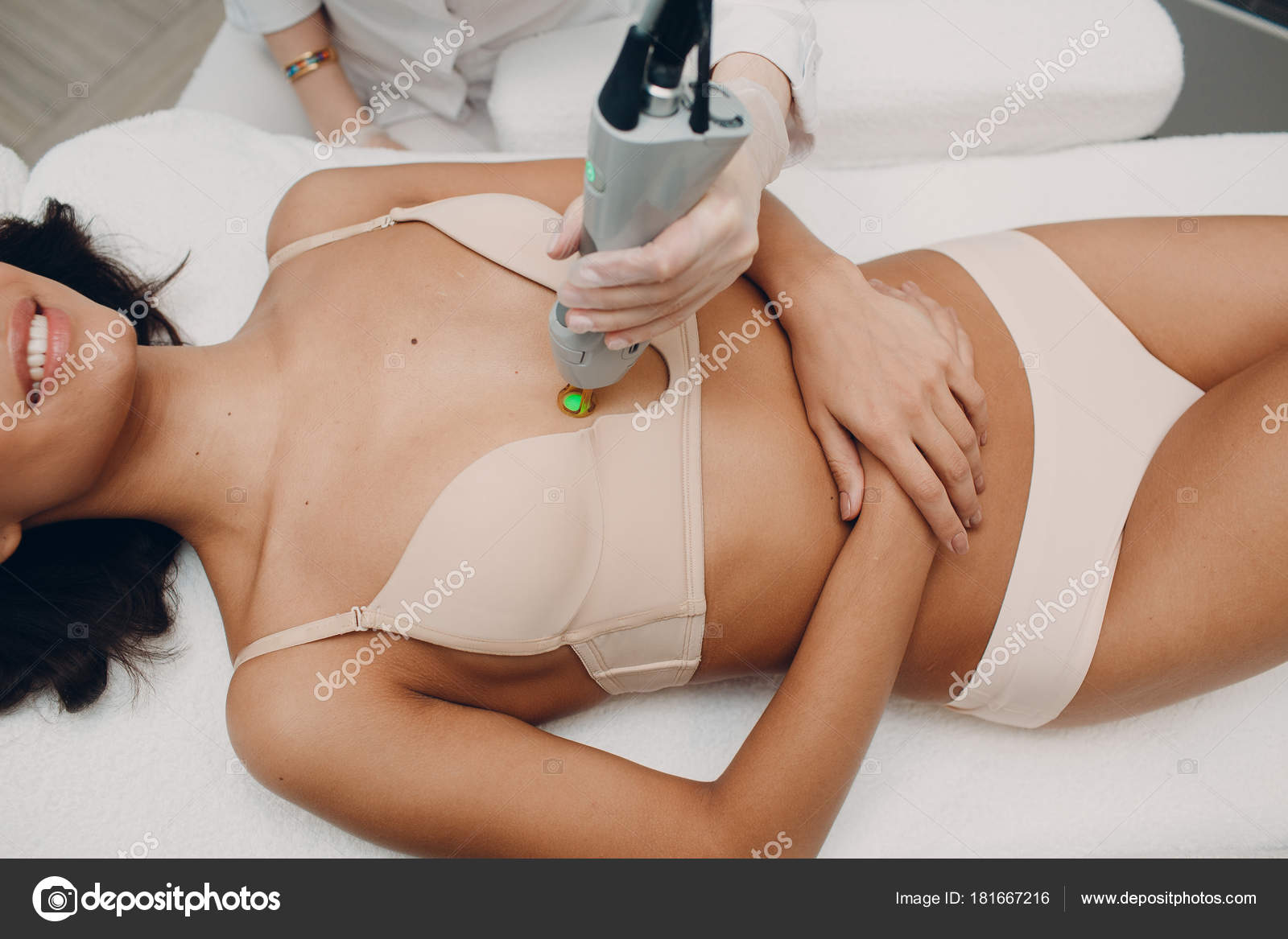 Breast Laser Epilation Cosmetology Hair Removal Cosmetology Procedure Laser  Epilation Stock Photo by © 181667216