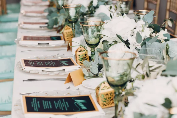 Wedding Decor Flowers Restaurant — Stock Photo, Image