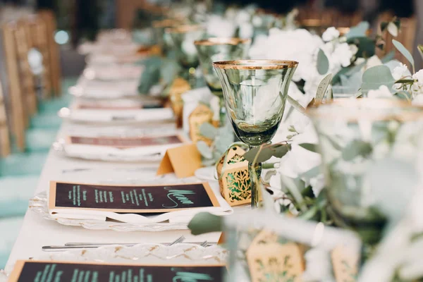 Decoração Casamento Com Flores Restaurante — Fotografia de Stock