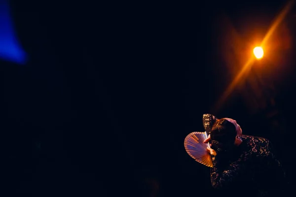 Фламенко Испанский Танцы Национальных Костюмах — стоковое фото